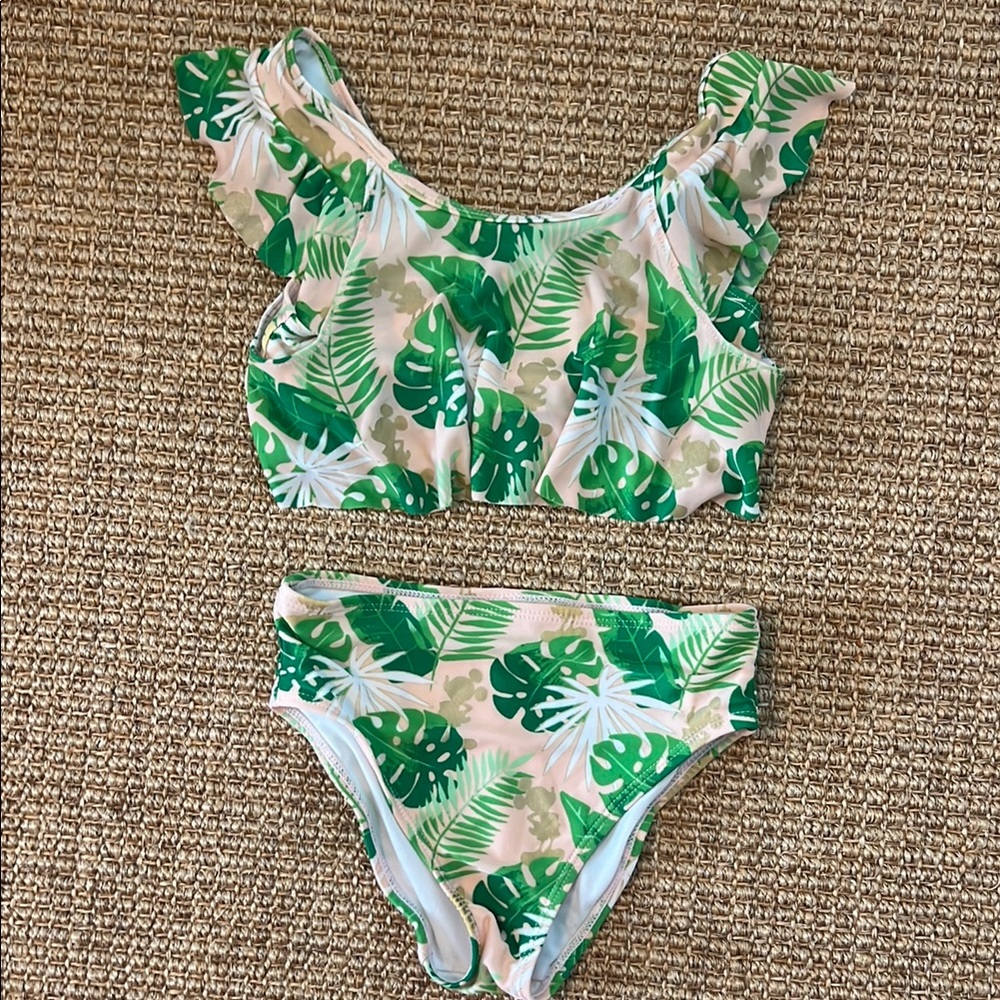Disney Tropical Leaf Print Bikini Set